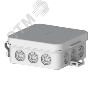 Коробка распаячная ОУ 97х80х35мм уст.лапки 12 мембр.вводов полип.серая IP55