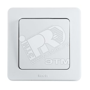 Выключатель одноклавишный скрытый белый 10А