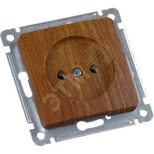 MASTER Розетка одноместная скрытой установки, в рамку, дуб