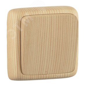 Выключатель одноклавишный наружный с изоляционной пластиной сосна 10А