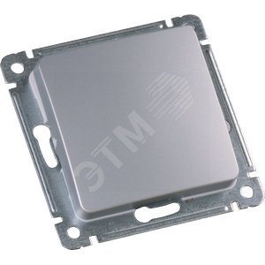 MASTER Звонковая кнопка одноклавишная скрытой установки, в рамку, серебро