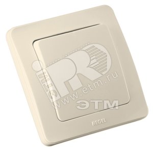 Переключатель одноклавишный скрытый с индикацией слоновая кость 16А