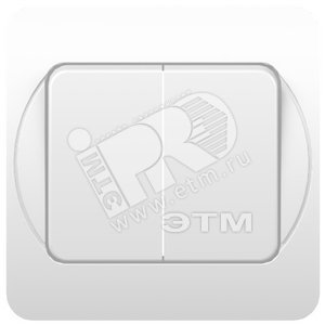 Выключатель двухклавишный SUNNY скрытый, 10А, цвет белый (5023) (1151368) - Powerman