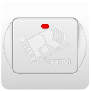 Выключатель одноклавишный, скрытый, белый, с индикацией 10А, 5121 (1151377) - Powerman