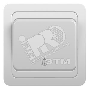 CLASSIC Кнопка звонка СП с символом белая (1151399) - Powerman