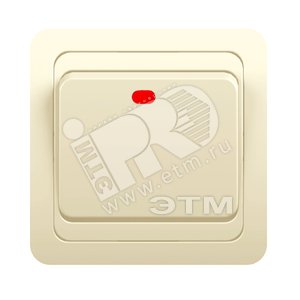 Выключатель одноклавишный, скрытый, бежевый, с индикацией 10А, 2121 (1156499) - Powerman