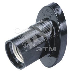 Патрон настенный карболитовый Е27 4А 250В РМ06 - Powerman