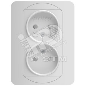 SUNNY Розетка 2-м.СП 16А 250В б/з з/ш (5102х) - Powerman