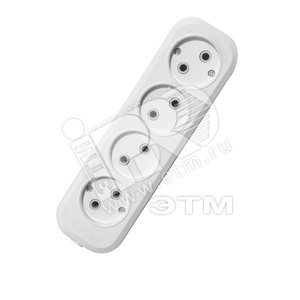 Розетка-колодка 4 места без заземления 10А У10-8022S-4 (1188696) - Powerman