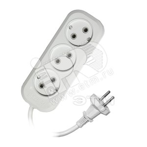 Удлинитель бытовой 3х5м без заземления 10А У6-8022S-3 (6003183) - Powerman