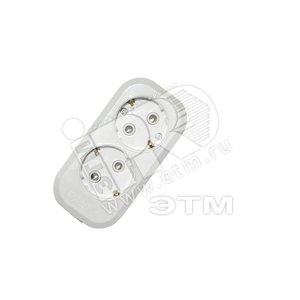Розетка-колодка 2 места с заземлением 10А У10-8028S-2 (6035508) - Powerman
