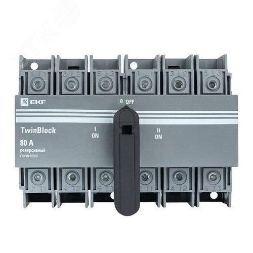 Рубильник 80A 3P реверсивный c рукояткой управления для прямой установки TwinBlock - фото 3