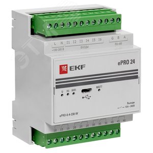 Модуль базовый ePRO удаленного управления 6вх4вых 230В WiFi EKF PROxima (ePRO-6-4-230-W) - EKF