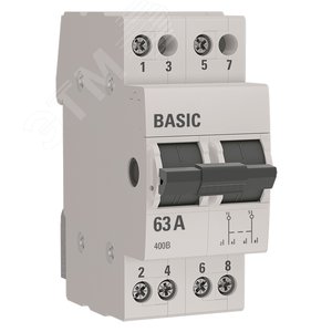 Переключатель трехпозиционный 2P 63А Basic (tps-2-63) - EKF