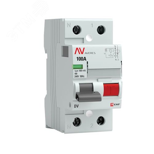 Устройство защитного отключения DV 2P 100А/100мА (A) AVERES - EKF