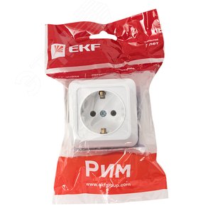 Рим Розетка 16А с заземлением белая 2