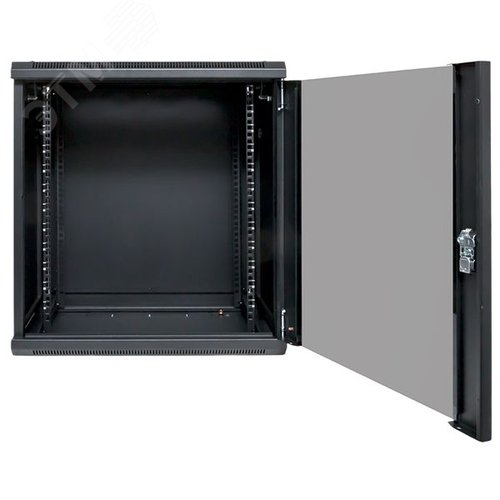 Шкаф настенный 19' TERACOM PRO 12U 600х450 мм дверь стеклянная с замком-ручкой чёрный - фото 4