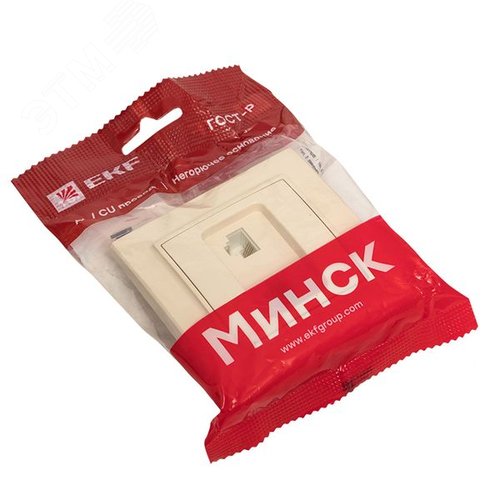 Розетка RJ-45+Phone СП бежевый Минск - фото 2