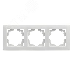Валенсия рамка 3-местная белая 3