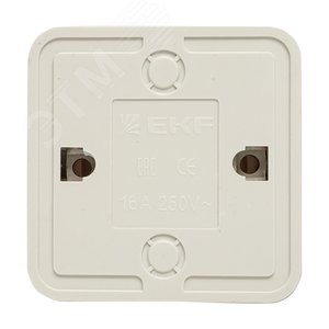 Рим Розетка 10А без заземления со шторками белая (ENR10-022-100) 3