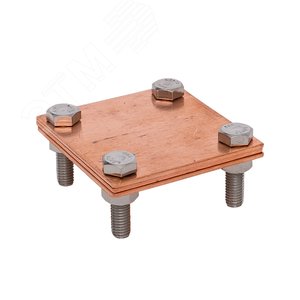 Зажим полоса 40 - полоса 40 3 пластины 70x70мм Cu PROxima