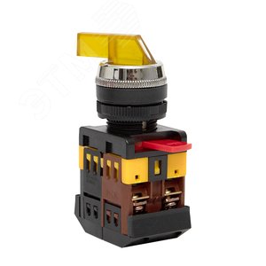 Переключатель ANLC-22 2P желтый с подсветкой 380В NO+NC (psw-anlc-2p-o-380)