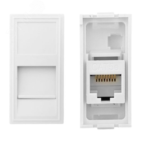 Розетка RJ45, категории 5e (ширина 1 модуль) - фото 8