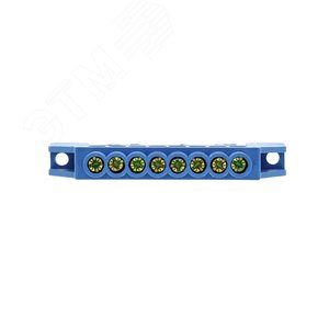 Шина 0 N (6x9мм) 10 отв. латунь синий нейл. орп. комбинир. розн. стикер 2