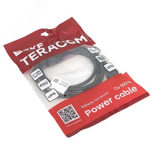 Кабель питания TERACOM для PDU IEC 60320 C13 - IEC 60320 C14 сечение 3x1.5мм2 250В 10A длина 2.0 метра - фото 4