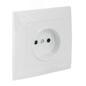 Валенсия розетка 1-местная б/з 10А белая с защ. штор. 2