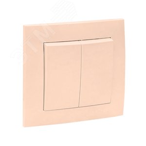 Валенсия выключатель 2-кл. 10А кремовый 2