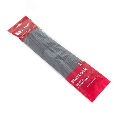 Хомут P6.6 стандартный черный 4.8x380 (100шт) FlexLock PROxima 3