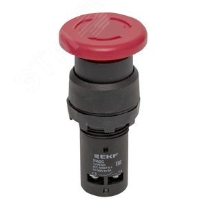 Кнопка SW2C-11MZ поворотная красная Грибок 1з+1р