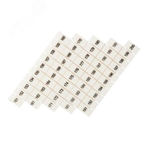 Маркеры для UT/ST/Push-in 2,5 с нумерацией 150-200 (100 шт.) EKF