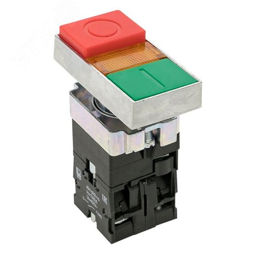 Кнопка LAY5-BW8465 I-O прямоугольная 230В NO+NC PROxima - EKF
