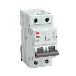Выключатель автоматический AV-10 2P 10A (D) 10kA AVERES - EKF