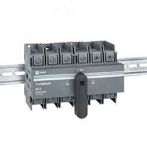 Рубильник 40A 3P реверсивный c рукояткой для прямой установки TwinBlock 2