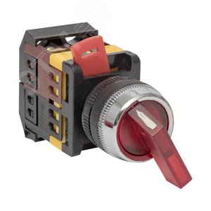 Переключатель ANLC-22 2P красный с подсветкой 380В NO+NC (psw-anlc-2p-r-380) 3
