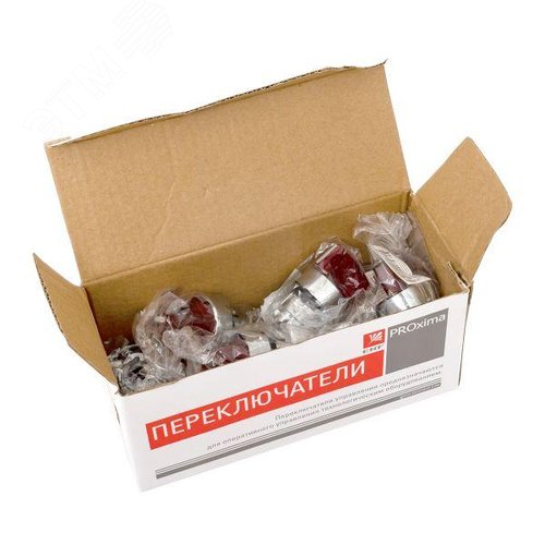 Механизм переключателя исполнительный ХB4 красный на 2 положения с фиксацией с подсветкой с короткой ручкой PROxima 10