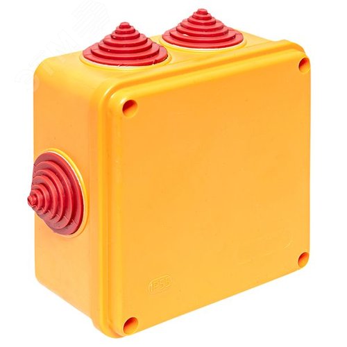 Коробка огнестойкая 100х100х50мм IP55, 3 дв клемм 1,5-6 мм2 |plc-kmrf-100-6-06|EKF - EKF