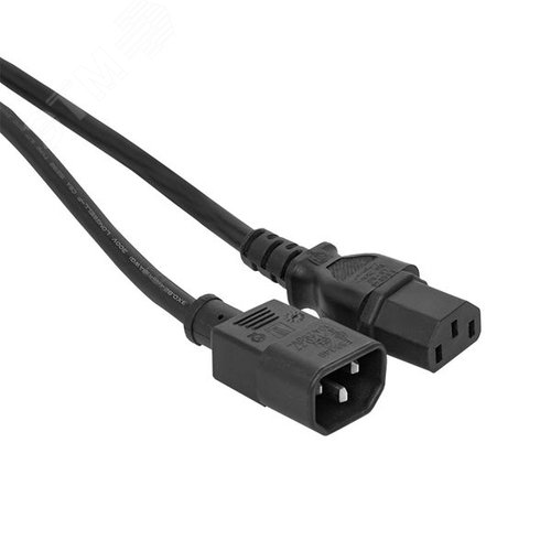 Кабель питания TERACOM для PDU IEC 60320 C13 - IEC 60320 C14 сечение 3x1.5мм2 250В 10A длина 2.0 метра - фото 2