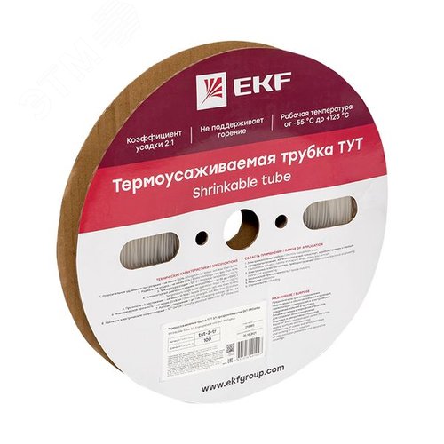 Термоусаживаемая трубка ТУТ 2/1 прозрачная рулон PROxima - EKF