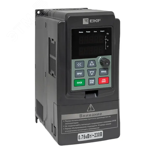 Преобразователь частоты 0.75/1.5 кВт 1х230В VECTOR-100 - EKF
