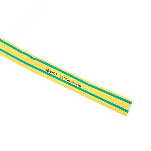 Трубка термоусаживаемая ТУТ нг 20/10 жел-зел рулон PROxima 5