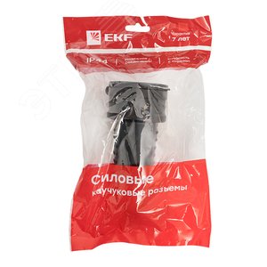 Розетка переносная с защитной крышкой каучуковая 380В 3P+PE 32A IP44 EKF PROxima (RPS-022-32-380-44) - фото 2