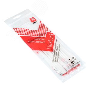 Хомут P6.6 стандартный белый 2.5x80 (100шт) FlexLock PROxima (plc-fl-ctsw-2.5x80)