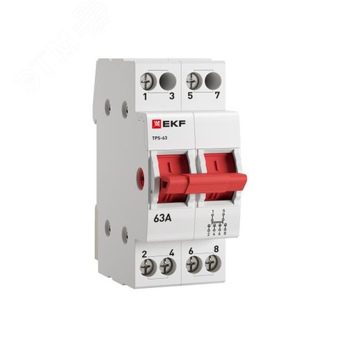 Переключатель трехпозиционный ТПС-63 2P 63А PROxima - EKF