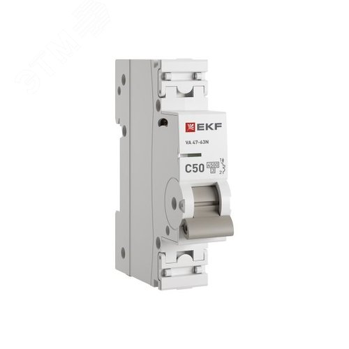 Выключатель автоматический однополюсный 1P 50А (C) 4.5kA ВА 47-63N M634150C PROXIMA EKF - EKF