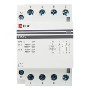 Контактор модульный КМ 25А 4NО (3 модуля) 24В АС PROxima - фото 2