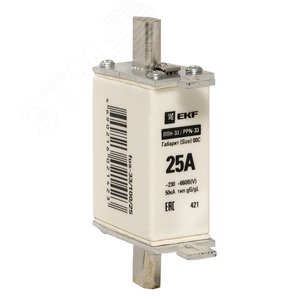 Вставка плавкая ППН-33 100/25А габарит 00С